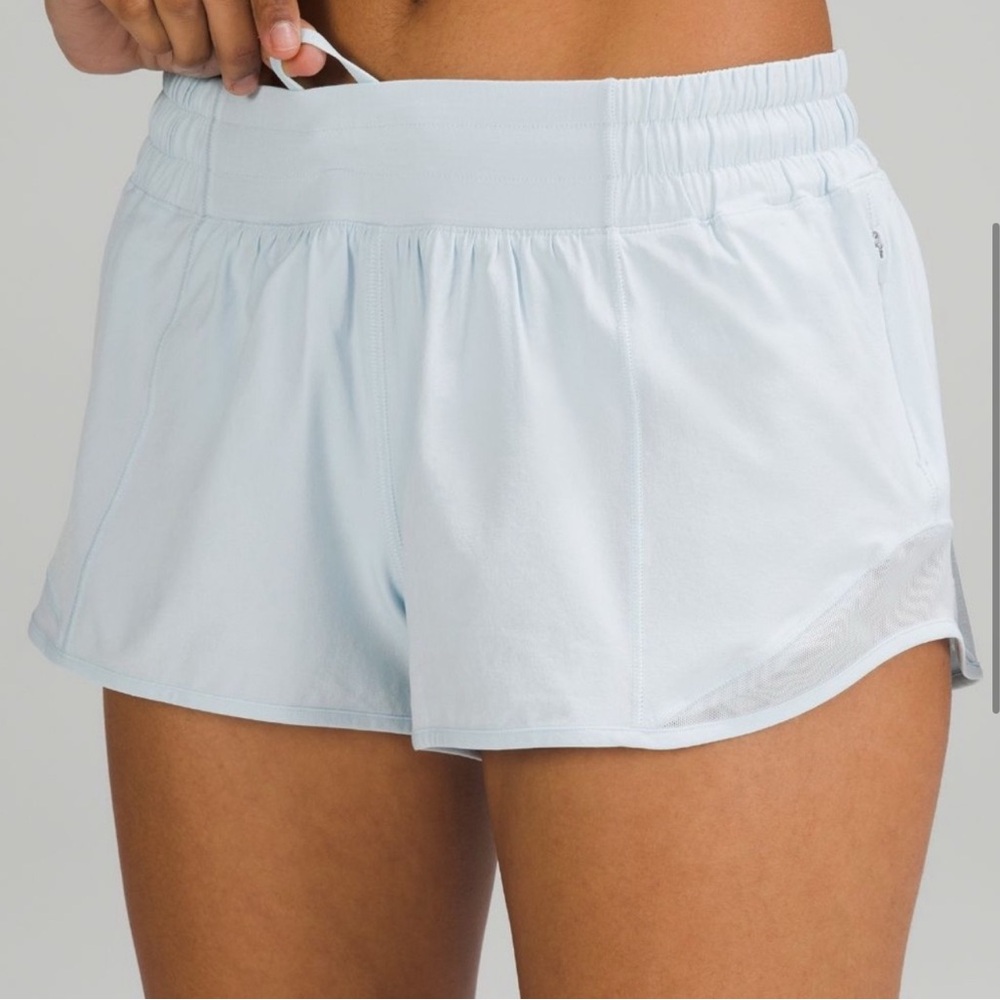 Lululemon Womens Light Blue Hotty Hot Shorts 3.5” Size 6